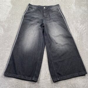 adidas Charcoal Wide-Leg Jeans